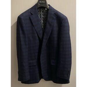 Robert Graham Blazer Men's 44 Blue Tailored Fit 2 Button
